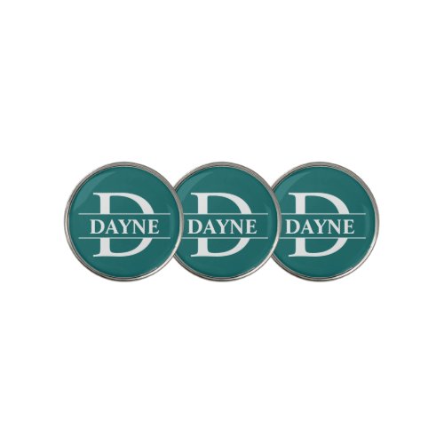 Personalized Golf Ball _ Teal Golf Ball Marker