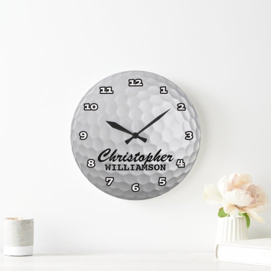 Personalized Golf Ball Wall Clock | Zazzle.com