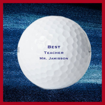 Personalized Golf Balls  Best Teacher Golf Balls by SocolikCardShop at Zazzle