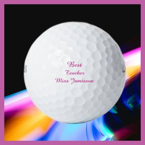 Personalized Golf Balls Best Teacher Golf Balls