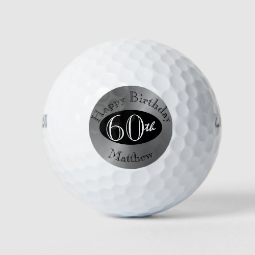 Personalized Golf Balls For 60th Birthday