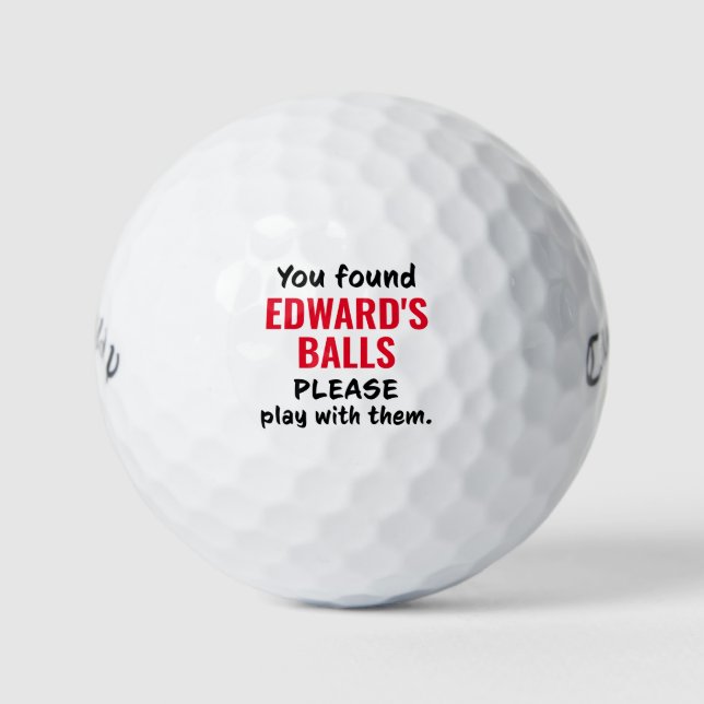 Personalized Golf Balls Funny Lost Ball Saying (Front)