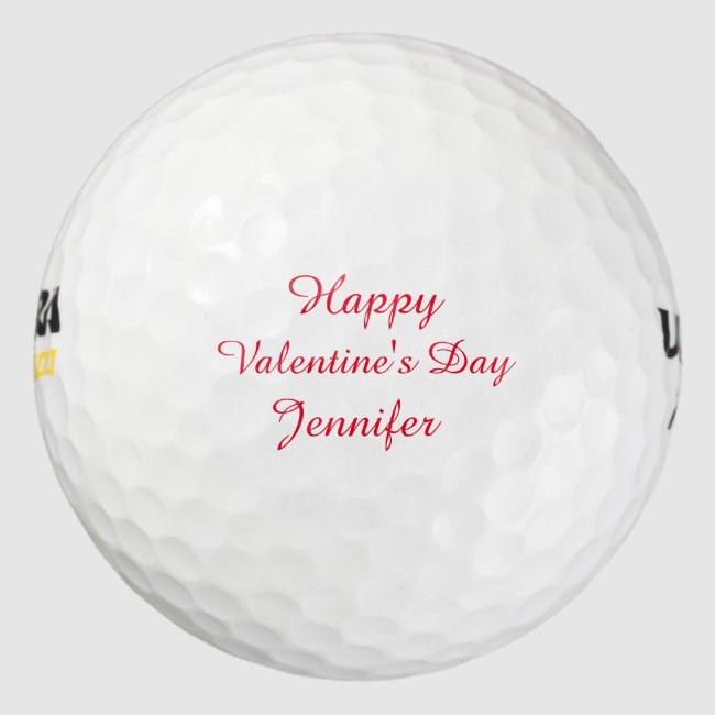 Personalized Golf Balls, Valentine's Day