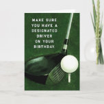 Personalized Golf Birthday Card