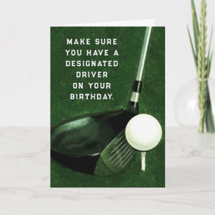 Personalized Golf Birthday Card