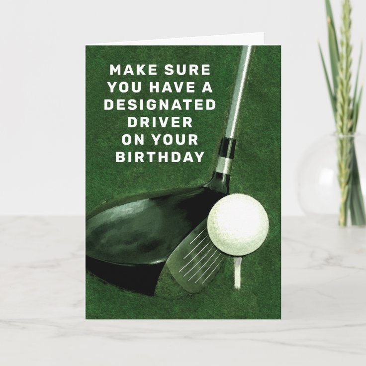 Personalized Golf Birthday Card 