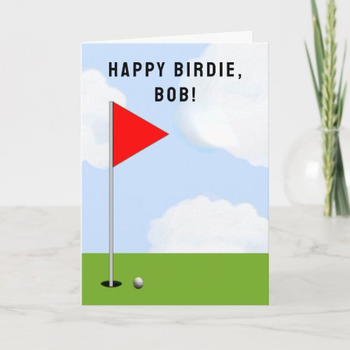 Personalized Golf Birthday Card