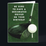 Personalized Golf Birthday Card<br><div class="desc">Funny adult golf birthday card. To personalize edit text to add name.</div>
