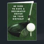 Personalized Golf Birthday Card<br><div class="desc">Funny adult golf birthday card. To personalize edit text to add name.</div>