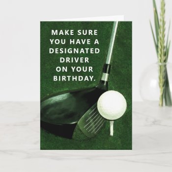 Personalized Golf Birthday Card by partygames at Zazzle