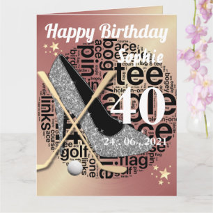 Personalized Golf Birthday Card For Ladies