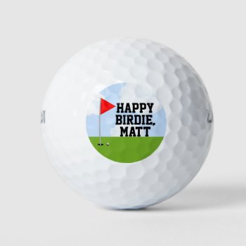 Personalized Golf Birthday Collectible Golf Balls by partygames at Zazzle