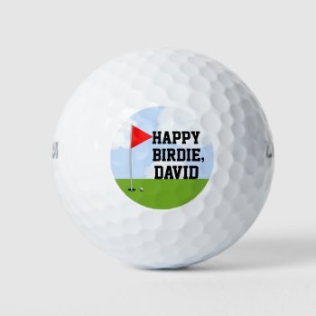 Personalized Golf Birthday Collectible Golf Balls by ebbies at Zazzle