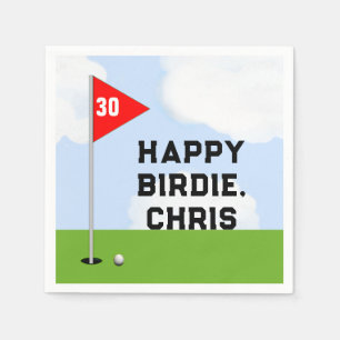 Personalized Golf Birthday Napkins