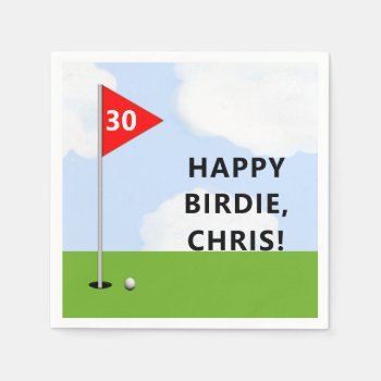 Personalized Golf Birthday Napkins by ebbies at Zazzle