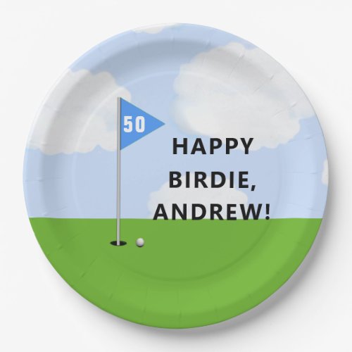 Personalized Golf Birthday Paper Plates