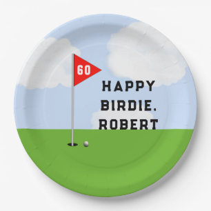 Personalized Golf Birthday Paper Plates