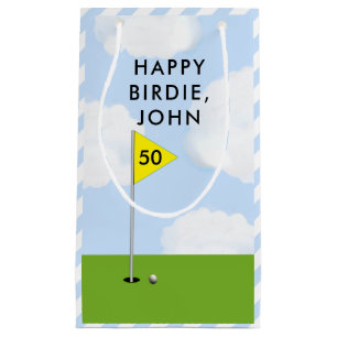Personalized Golf Birthday Small Gift Bag