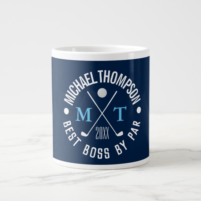 Personalized Golf Boss  Giant Coffee Mug (Front)