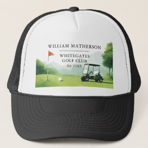 Personalized Golf Buggy Club Name Trucker Hat