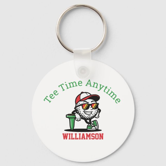 Personalized Golf Cart Keychain (Front)