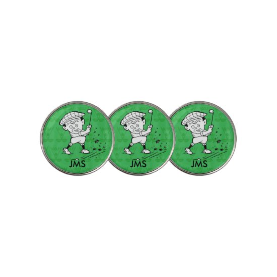 Personalized golf cartoon golfer golf ball marker