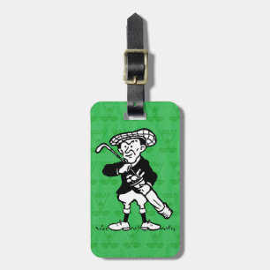 Personalized golf cartoon golfer luggage tag