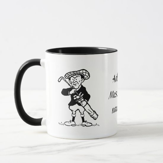 Personalized golf cartoon golfer mug