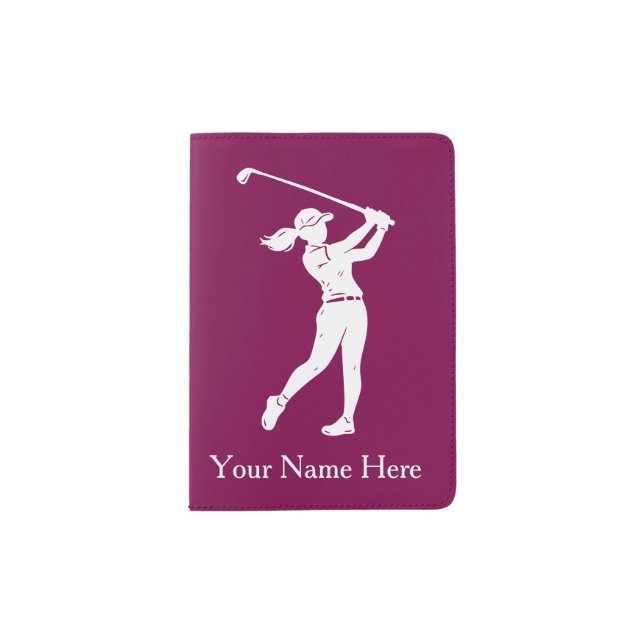 Personalized Golf Christmas Gift Passport Holder (Front)