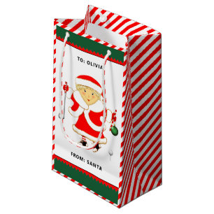 Personalized Golf Christmas Holiday Small Gift Bag