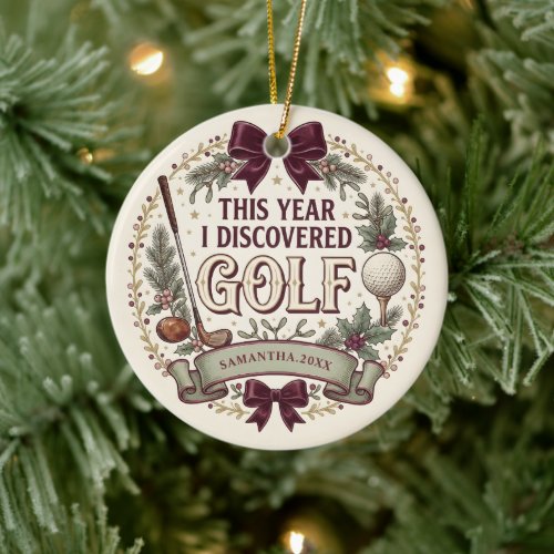 Personalized Golf Christmas Ornament
