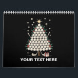 Personalized Golf Christmas Tree Equipment Family Calendar<br><div class="desc">Personalized Golf Christmas Tree Equipment Matching Family</div>
