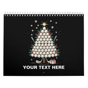Personalized Golf Christmas Tree Equipment Family Calendar