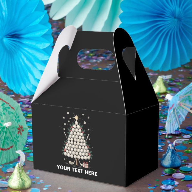 Personalized Golf Christmas Tree Equipment Family Favor Boxes (Party)