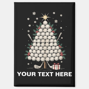 Personalized Golf Christmas Tree Equipment Family Magnet