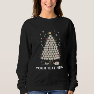 Personalized Golf Christmas Tree Equipment Family Sweatshirt