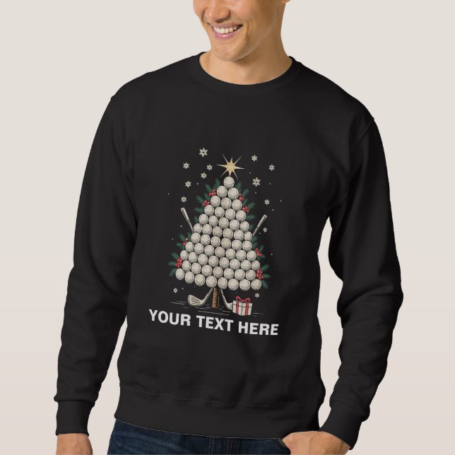 Personalized Golf Christmas Tree Equipment Family Sweatshirt (Front)
