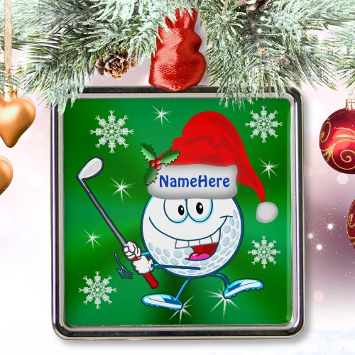 Personalized Golf Christmas Tree Ornaments