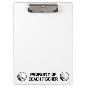 Personalized Golf Clipboard