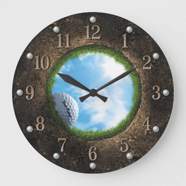 Personalized Golf Clock | Zazzle