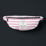 Personalized Golf Club Golfer Pink Striped  Fanny Pack<br><div class="desc">Modern classic,  french chic,  striped golf theme in pink and white colors. Personalized Gift for a golf player. Trendy modern golf gifts. Cool modern gift for your school golf coach or school golf team! golf gift for him and her.</div>