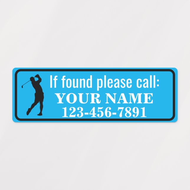 Personalized Golf Club Labels (Design 2)