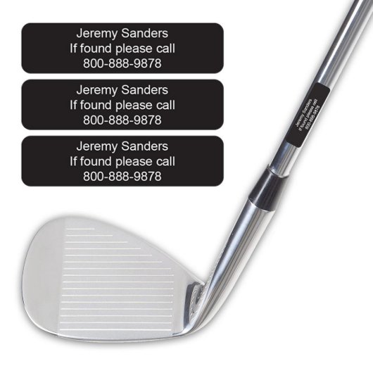 Personalized Golf Club Labels (Front)