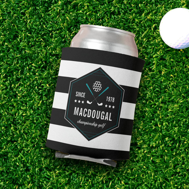 Personalized Golf Club Logo Can Cooler