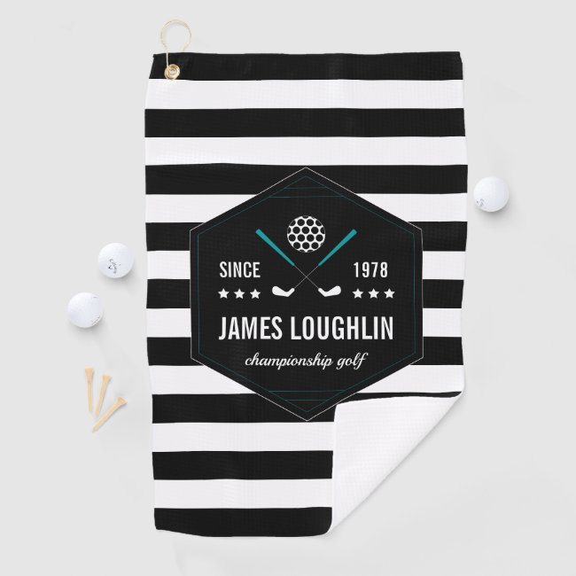 Personalized Golf Club Logo Golf Towel