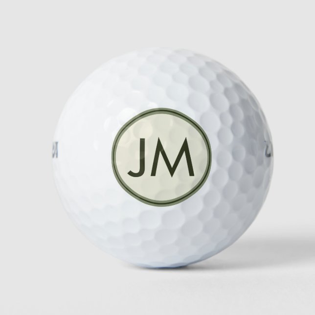 Personalized golf club monogram design golf balls (Front)