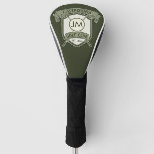 Personalized golf club monogram design  head cover