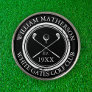 Personalized Golf Club Name Black And White Golf Ball Marker