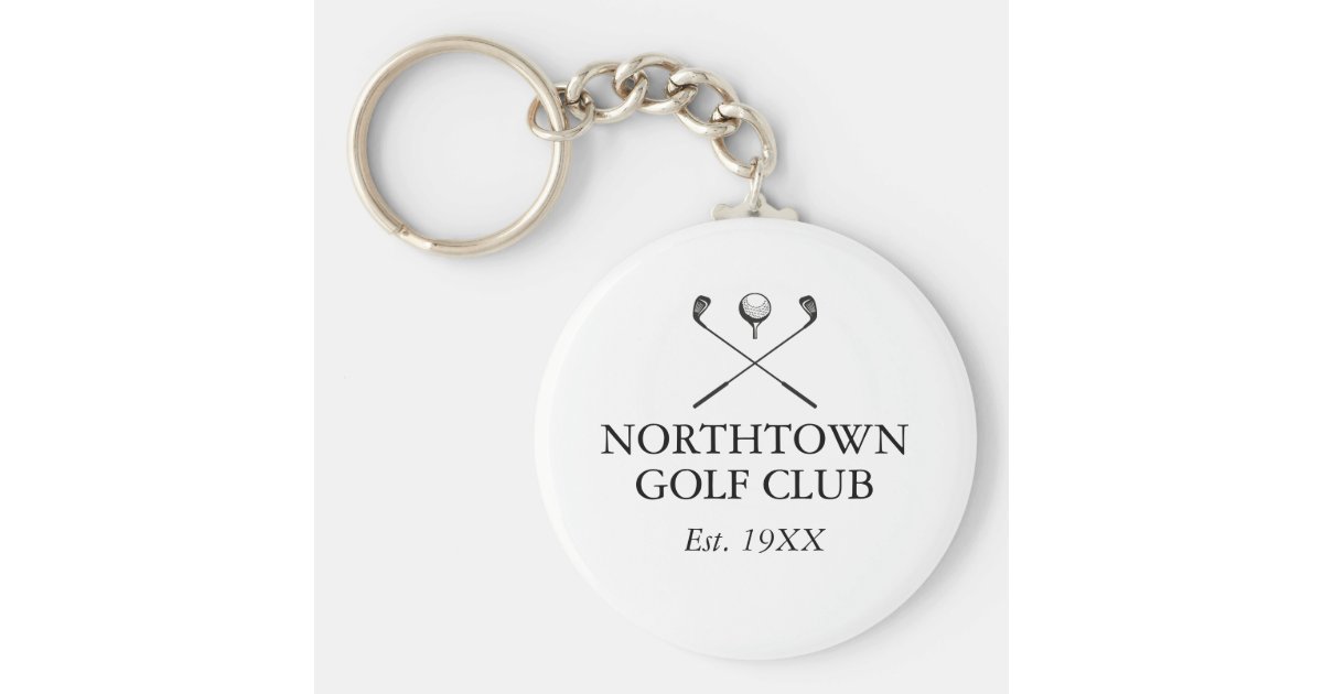 Personalized Golf Club Name Classic Keychain