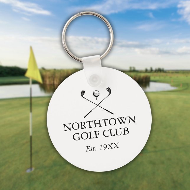 Personalized Golf Club Name Classic Keychain (Personalized Golf Club Name Classic Keychain)